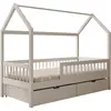 ADRK Furniture, Lit pour enfant, Lit de maison Galicja