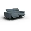 Canapé relax 3 places nordel, tissu bleu gris