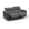 Canapé 3 places morello avec 2 x relax zero gravity, tissu gris foncé
