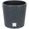 Pot de fleurs avec insert Prosperplast Rato Round DRTUS400L-S433 - anthracite