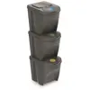Prosperplast Conteneurs Mixtes Tri sélectif avec 3x25L compartiments gris
