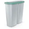 KEDEN Poubelle avec 2 couvercles indépendants 50L Compacta Q duo 54x24x56 cm
