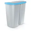 KEDEN Poubelle avec 2 couvercles indépendants 45L Compacta Q duo 48X28X51 cm