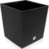 Prosperplast Bac de fleurs 64 L Anthracite polyrotin avec poignée jardinière 40x40x41cm
