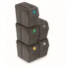 Prosperplast Lot de 5 cubes de recyclage 100 l Sortibox en plastique gris 5 x 20 l