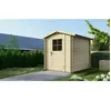 Abri de jardin en bois 4,75 m² - couleur naturel - porte simple - Ép. ...