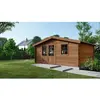 Abri de jardin en bois - ALTANKA - DOM595 - 4x3m - Ep. 28mm - Marron