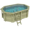 ALTANKA Piscine Nemo 4.3 X 3 - H.1.31 M, Gris Clair, Cadre En Métal - ...