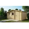 Abri de jardin en bois - 15m2 - 5x3m - Ep. 28mm - Couleur: naturel - A...
