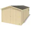 Garage en bois - 18,19m2 - 3,05x5,91m - ep. 18mm - couleur: naturel GAR29
