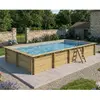 Piscine Aqua 8.5 X 4.35 - H.1.45 M, Gris Clair, Fixations À Sceller