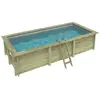 Piscine Aqua 6.1 X 2.85 - H.1.31 M, Gris Clair, Fixations À Visser