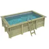 Piscine Aqua 4.65 X 2.85 - H.1.24 M, Gris Clair, Fixations À Sceller