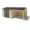 Abri de jardin en bois - ALTANKA - DOM639 - Ep. 28mm - Couleur naturel...