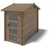 Abri de jardin en bois - 4,50m2 - 1,50x3m - traité - ep. 28mm - couleu...