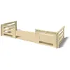 Altanka Terrasse en bois avec balustrade pour abri en bois - 10m2 - 5m x 2m - couleur: naturel - DOM615