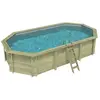 Piscine Nemo 7.3 X 3.97 - H.1.45 M, Gris Clair, Fixations À Sceller