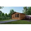 Abri de jardin en bois 16m2 4x4m Traité Ep. 28mm Couleur: ma...
