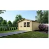 Abri de jardin en bois - 16m2 - 4x4m - Ep. 28mm - Couleur: naturel