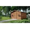 Abri jardin bois traité autoclave - 17.87 m² - 4.21 x 4.28 x 2.51 m - ...
