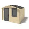 Abri de jardin en bois - 7.5m2 - 3x2.5m - Ep. 28mm - Couleur: naturel ...
