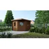 Abri de jardin en bois - 8m2 - 3x3m - Traité - Ep. 28mm - Couleur: mar...