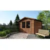 Abri de jardin bois - ALTANKA - DOM427 - Marron - Porte double - Ép 28...
