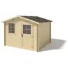 Abri de jardin en bois - 6m2 - 3x2m - Ep. 28mm - Couleur: naturel