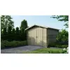 Abri de jardin en bois - 9m2 - 3x3m - Traité - Ep. 28mm - Couleur: vert - DOM458