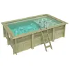 ALTANKA Piscine Aqua 4.65 X 2.85   H.1.24 M Avec Plage, Sable, Cadre E...