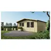 ALTANKA Abri de jardin en bois - 25m2 - 5x5m - ep. 34mm - couleur: nat...