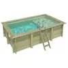 ALTANKA Piscine Aqua 4.65 X 2.85   H.1.24 M Avec Plage, Sable, Fixatio...