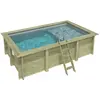ALTANKA Piscine Aqua 4.65 X 2.85   H.1.24 M Avec Plage, Gris Clair, Ca...