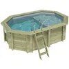 ALTANKA Piscine Nemo 4.3 X 3   H.1.18 M Avec Plage, Gris Clair, Fixati...