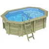 ALTANKA Piscine Nemo 4.3 X 3   H.1.18 M Avec Plage, Bleu Pâle, Cadre E...