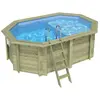 ALTANKA Piscine Nemo 4.3 X 3   H.1.31 M Avec Plage, Bleu Pâle, Fixatio...