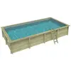 Piscine Aqua 8.5 X 4.35 - H.1.45 M, Gris Clair, Fixations À Visser