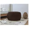 Fauteuil & pouf Bobochic Pouf rond merinos Marron