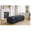 Fauteuil & pouf Bobochic Pouf mont-blanc velours Bleu foncé