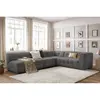 Canapé d'angle fixe 100% modulable KLEBER Gris foncé  Angle droit BOBOCHIC TU