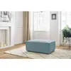 Accueil Séjour Pouf BOBOCHIC - Pouf compact NIHAD velours côtelé Bleu clair
