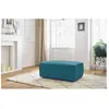 Bobochic - Fauteuil & pouf Pouf compact nihad velours côtelé Bleu foncé
