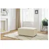 Bobochic - Fauteuil & pouf Pouf compact nihad velours côtelé Beige