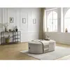 Pouf pour canapé modulable ROUSSEAU tissu texturé Beige   BOBOCHIC TU