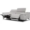 COURTOIS LAVILLE Canapé droit fiero 3 places avec 2 relax électriques tissu beige clair