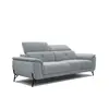 COURTOIS LAVILLE Canapé droit 3 places tissu gris clair - AVENA