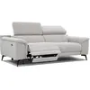 COURTOIS LAVILLE Canapé 3 places XXL relax électrique côté gauche tissu beige clair