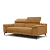 COURTOIS LAVILLE Canapé droit 3 places XXL tissu orange - Fiero