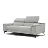 Courtois Laville Canapé droit 3 places XXL tissu beige clair - FIERO