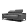 Courtois Laville Canapé droit 3 places XXL tissu gris foncé